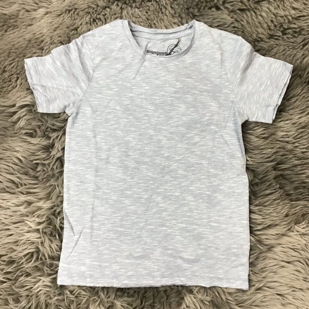 Manguun | Boy's Short Sleeve T-shirt | Light Blue | Stripes | Various Sizes